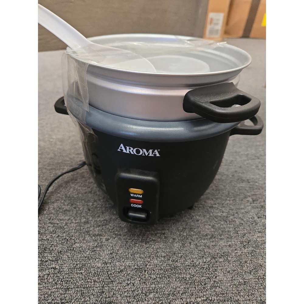 6 Cup Rice Cooker with Outer Steam Tray Black MISSING LID